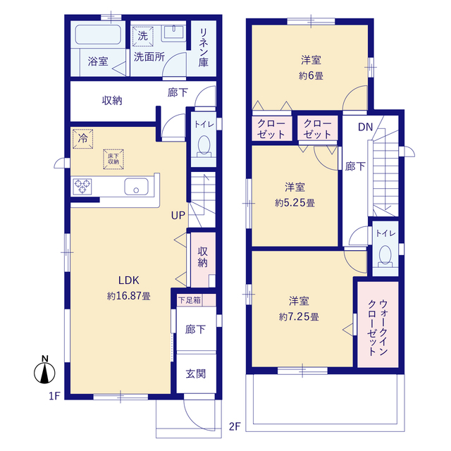 グラファーレ4373千葉市さつきが丘１２期２棟の見取り図
