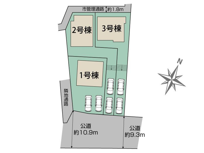 ブルーミングガーデン八王子市石川町３棟の見取り図