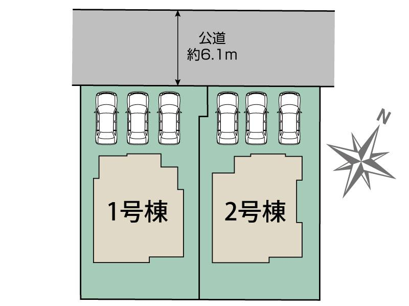 ブルーミングガーデン仙台市泉区北高森２棟の見取り図