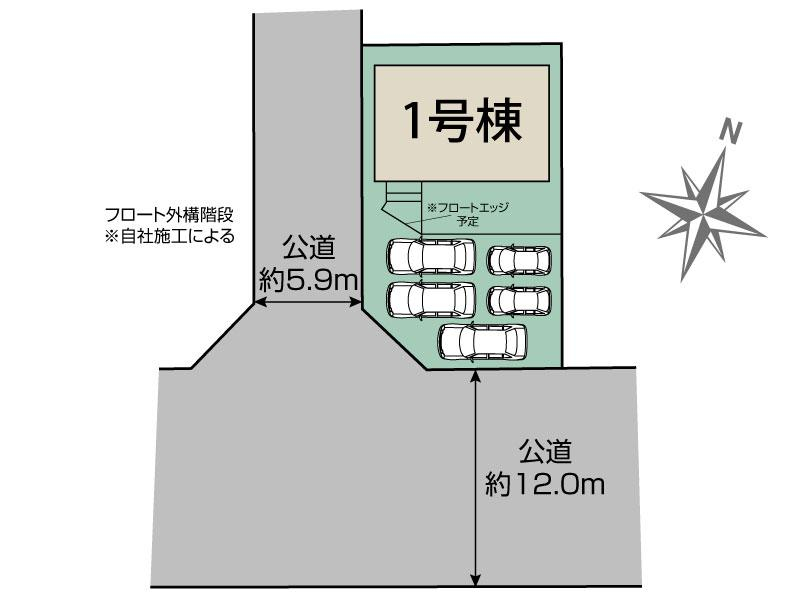 ブルーミングガーデン南城市つきしろ６期１棟の見取り図