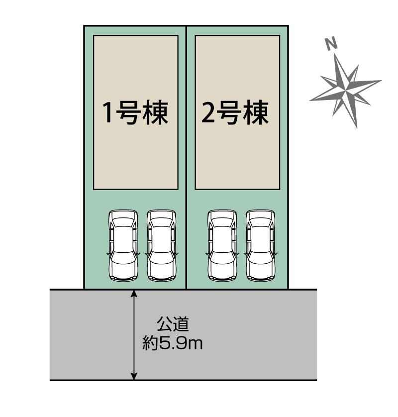 ブルーミングガーデン千葉市若葉区千城台東２丁目２棟の見取り図