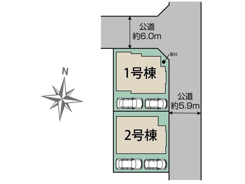 ブルーミングガーデン藤沢市湘南台４丁目２棟の見取り図