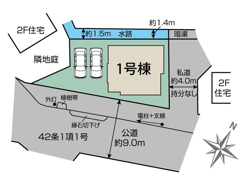 ブルーミングガーデン八潮市木曽根２期１棟の見取り図