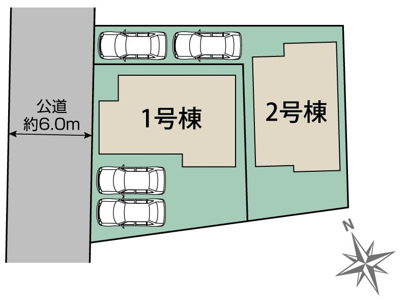 ブルーミングガーデン武蔵村山市残堀４丁目２棟の見取り図