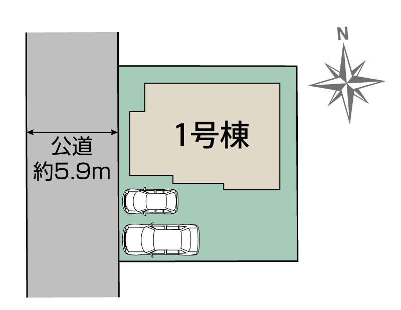 牛久市南1丁目8期1棟 区画図