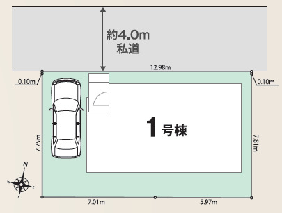 リナージュ所沢市上新井５丁目０１期の見取り図