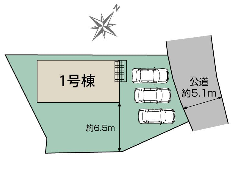 ブルーミングガーデン遠賀郡水巻町吉田南２丁目１棟の見取り図