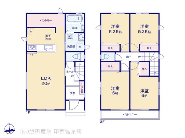 ハートフルタウン村上3551番の見取り図
