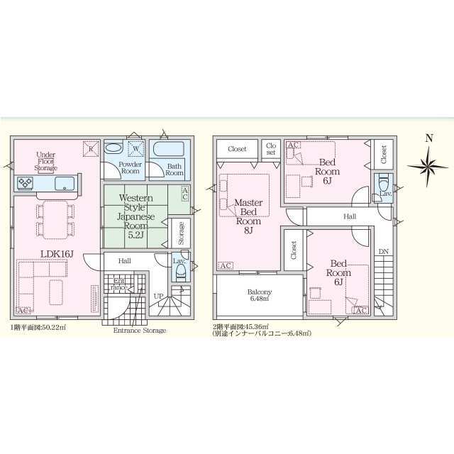 クレイドルガーデン各務原市鵜沼西町 第1の見取り図