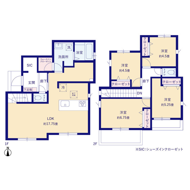 グラファーレ4301小金井市桜町２期４棟の見取り図