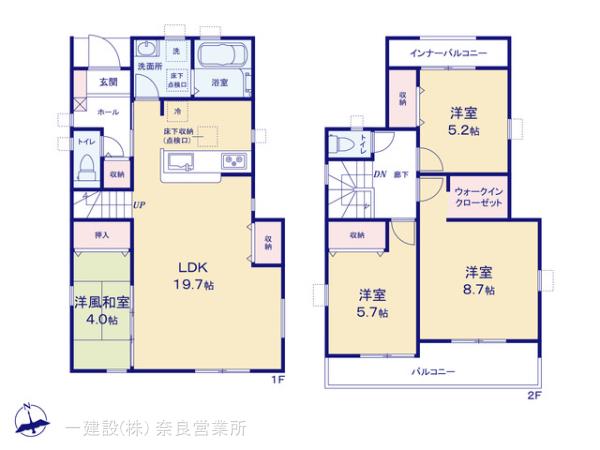 リーブルガーデン羽曳野野々上５丁目２期の見取り図