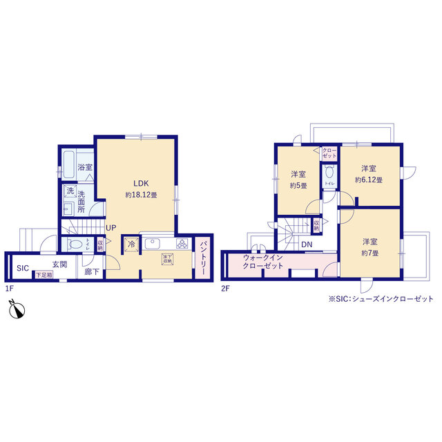 グラファーレ4367所沢市上新井２６期１棟の見取り図