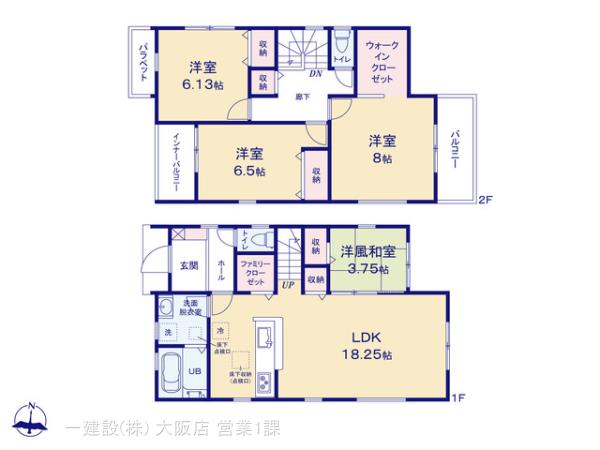 リーブルガーデン豊中市庄本町の見取り図