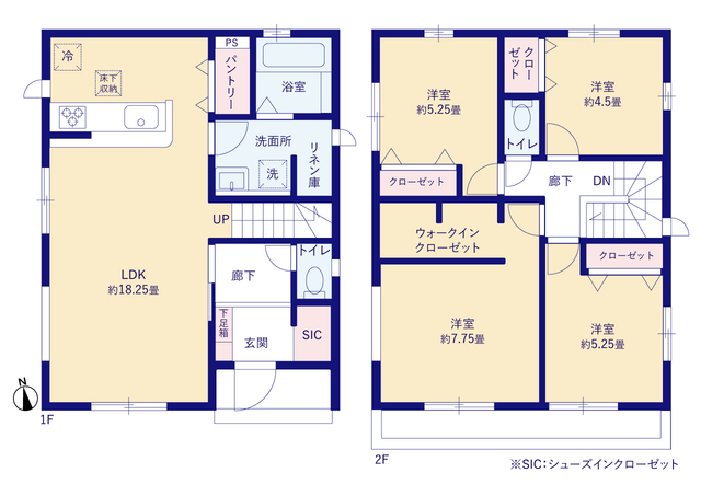 グラファーレ4324習志野市東習志野２３期２棟の見取り図
