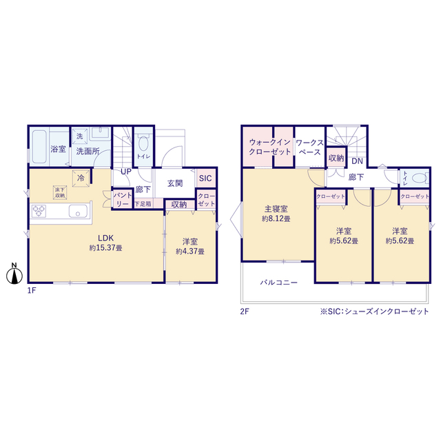 ティアラ4330西東京市保谷町３期１棟の見取り図