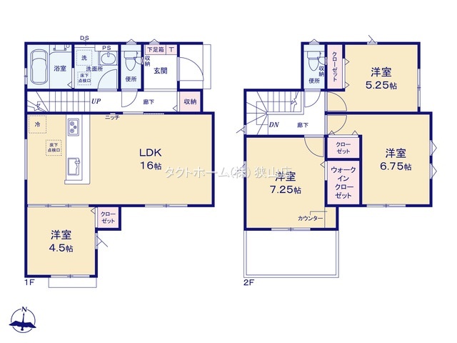グラファーレ4355所沢市北秋津４期２棟の見取り図