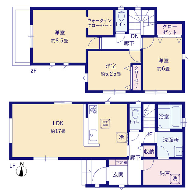 グラファーレ4322習志野市東習志野２５期２棟の見取り図