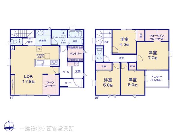 リーブルガーデン姫路市田寺４期の見取り図
