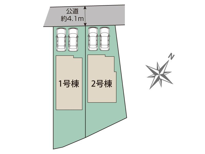 ブルーミングガーデン仙台市太白区四郎丸字大宮２棟の見取り図