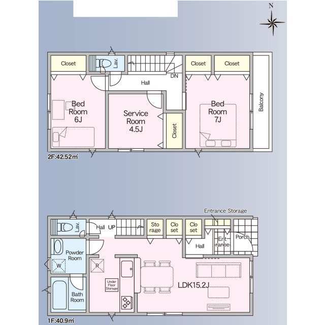 クレイドルガーデン仙台市若林区中倉 第4の見取り図