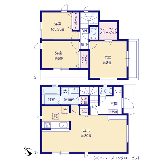 グラファーレ4359町田市小山町５期６棟の見取り図