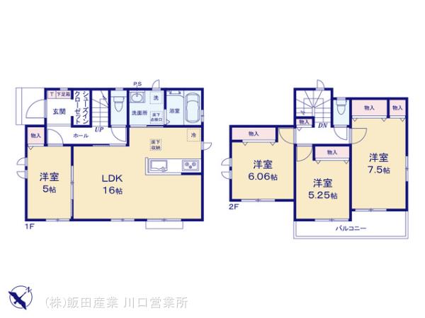 ハートフルタウンさいたま市西区佐知川412番の見取り図