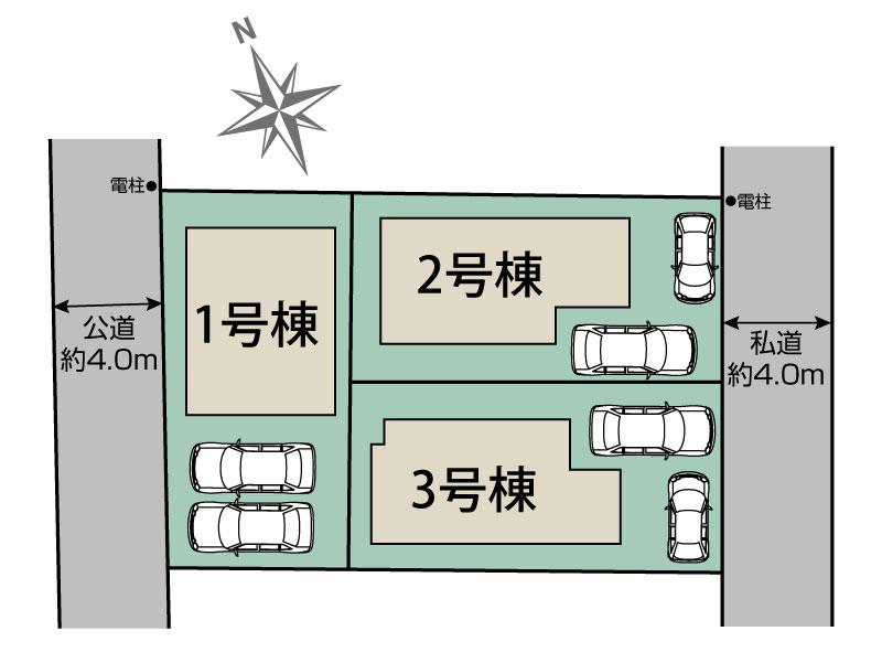 ブルーミングガーデン調布市深大寺北町１丁目の見取り図
