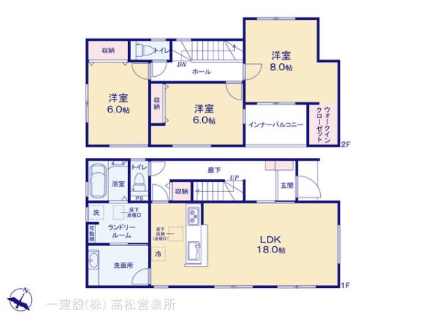 リーブルガーデン丸亀市川西町南の見取り図