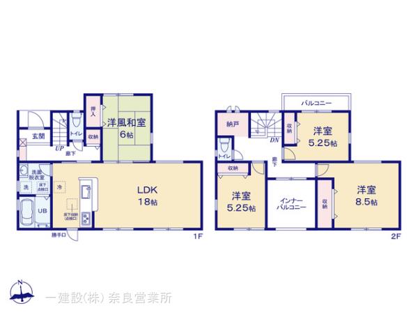 リーブルガーデン奈良西大寺新池町２期の見取り図