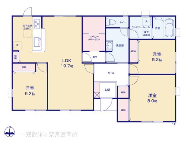 リーブルガーデン大和郡山北郡山町７期の見取り図