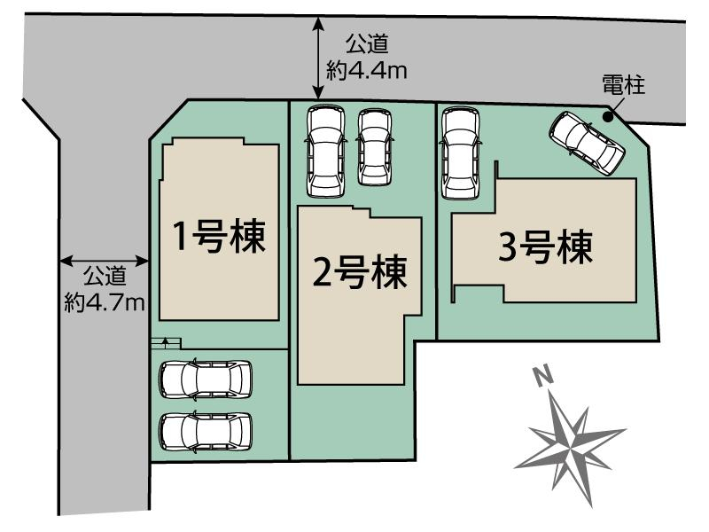 ブルーミングガーデン秦野市千村１丁目３棟の見取り図