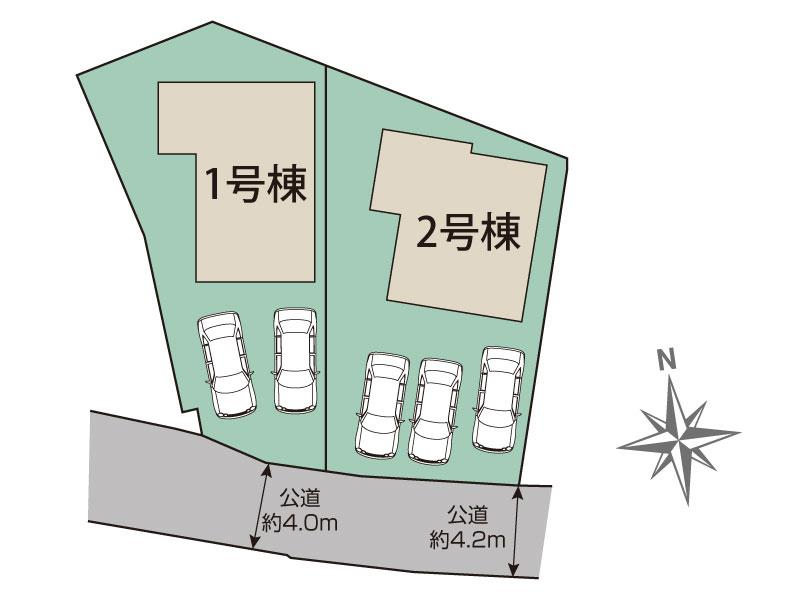 ブルーミングガーデン明石市魚住町中尾２期２棟の見取り図