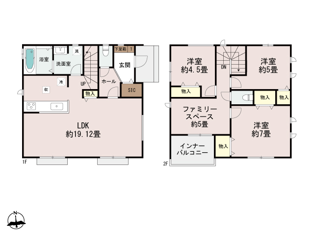 ハートフルタウン宮崎市下北方町1181番の見取り図