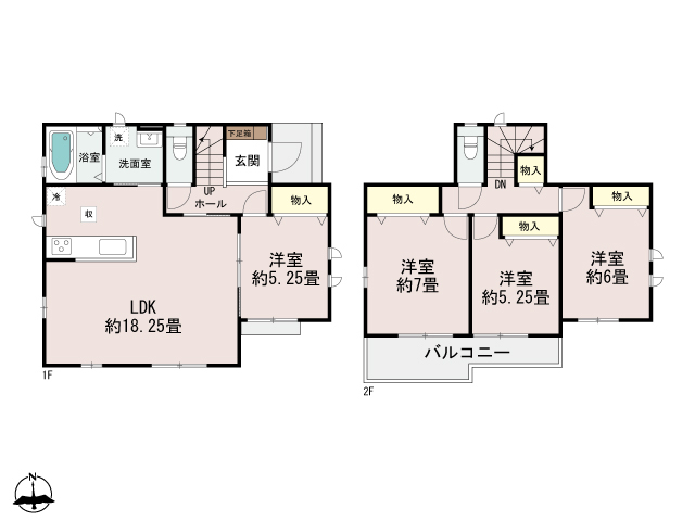 ハートフルタウン綾瀬市深谷上5丁目6669の見取り図