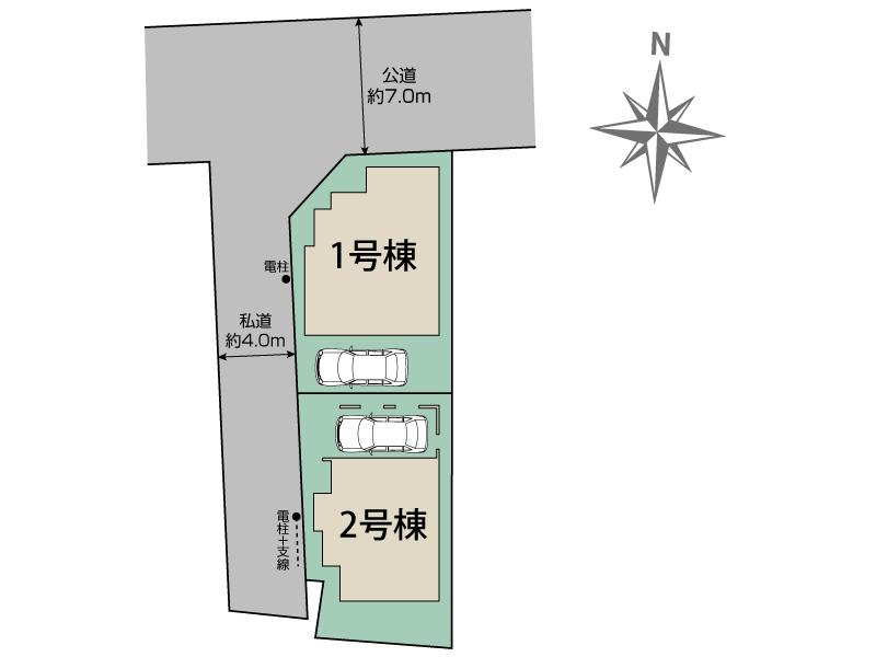ブルーミングガーデン足立区保木間３丁目２棟の見取り図