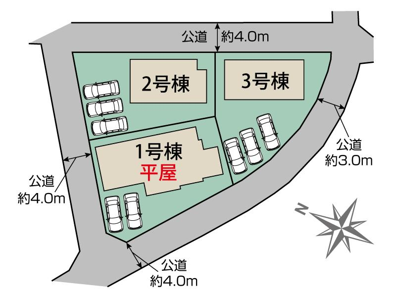 ブルーミングガーデン前橋市駒形町３棟の見取り図