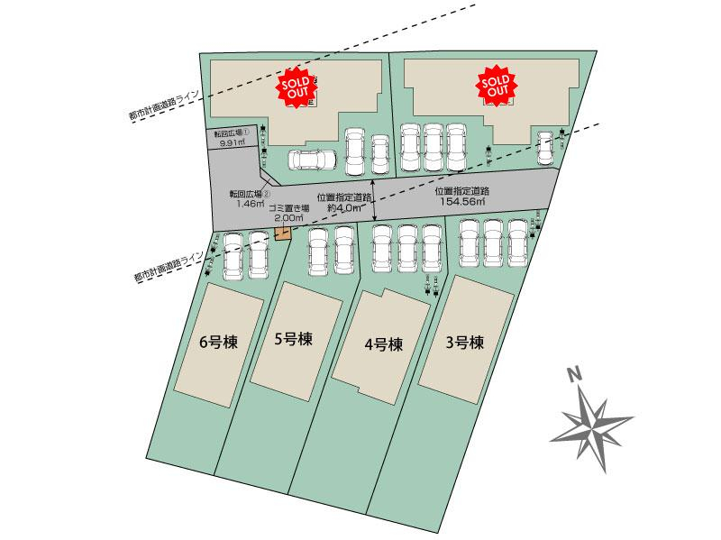 宇都宮市鶴田町5期6区画 区画図