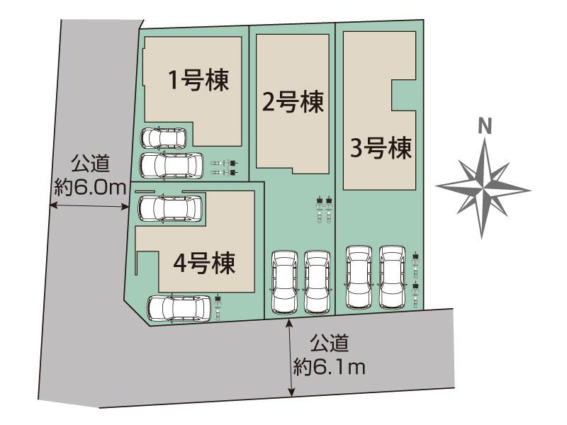 ブルーミングガーデン宇都宮市住吉町４棟の見取り図