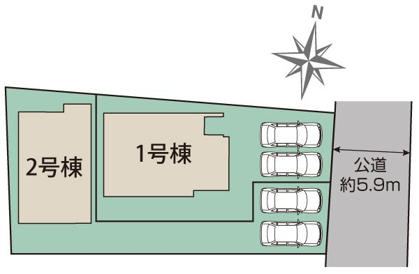瀬戸市窯町2棟 区画図