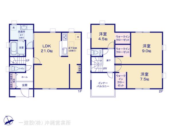 リーブルガーデン南城市大里稲嶺の見取り図