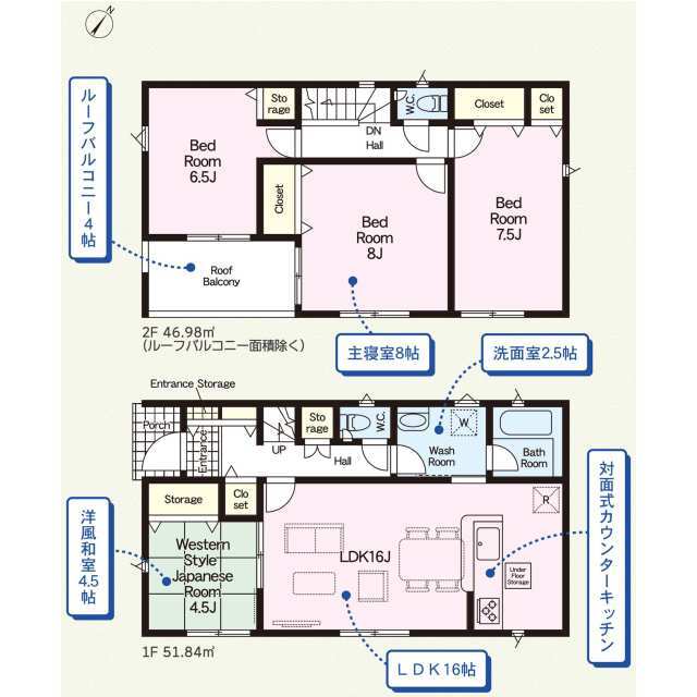クレイドルガーデン桐生市境野町 第8の見取り図