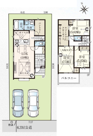 グラファーレ4382飯能市本町２期１棟の見取り図