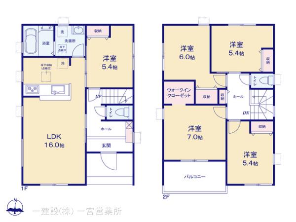 リーブルガーデン各務原市那加前野町一丁目の見取り図