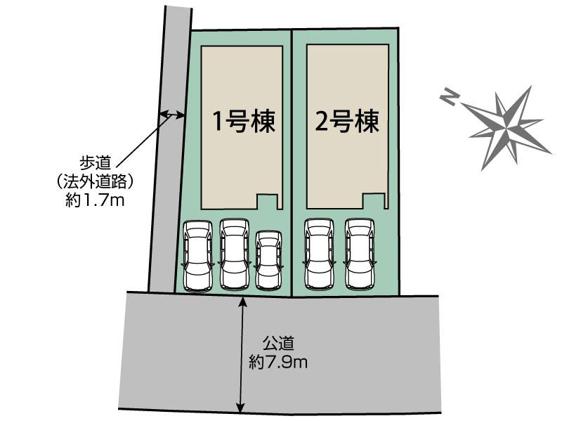 瀬戸市原山台8丁目2棟 区画図