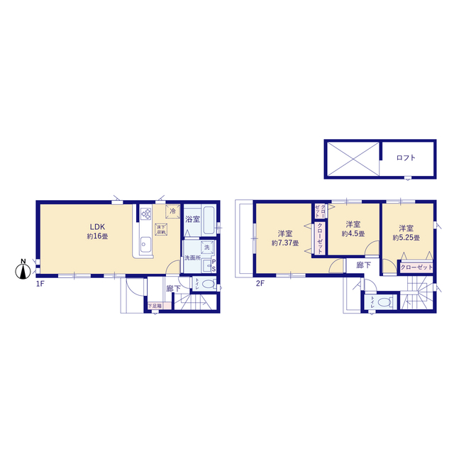 グラファーレ4301西東京市向台町１７期１棟の見取り図