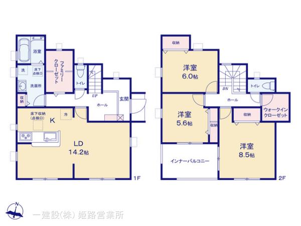リーブルガーデン姫路市青山7期の見取り図