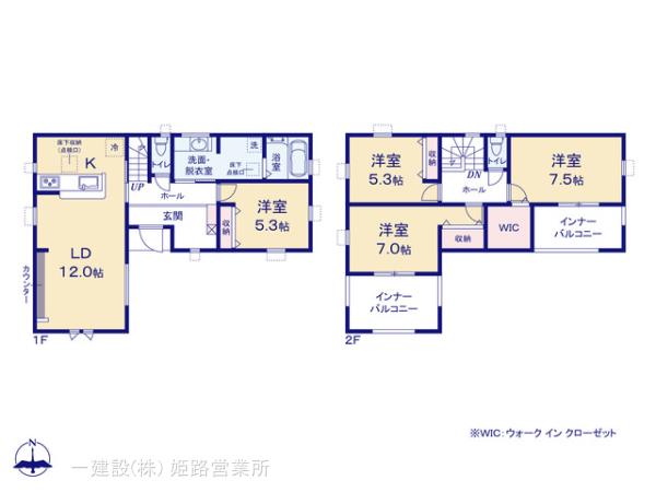 リーブルガーデン姫路市勝原区山戸4期の見取り図