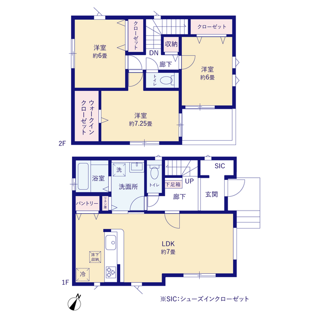 グラファーレ4357富士見市水谷東１６期４棟の見取り図