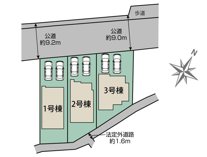 糟屋郡宇美町神武原1丁目3棟 区画図