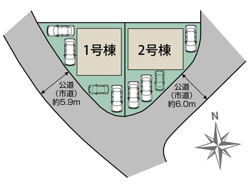 ブルーミングガーデンうるま市赤道１期２棟の見取り図